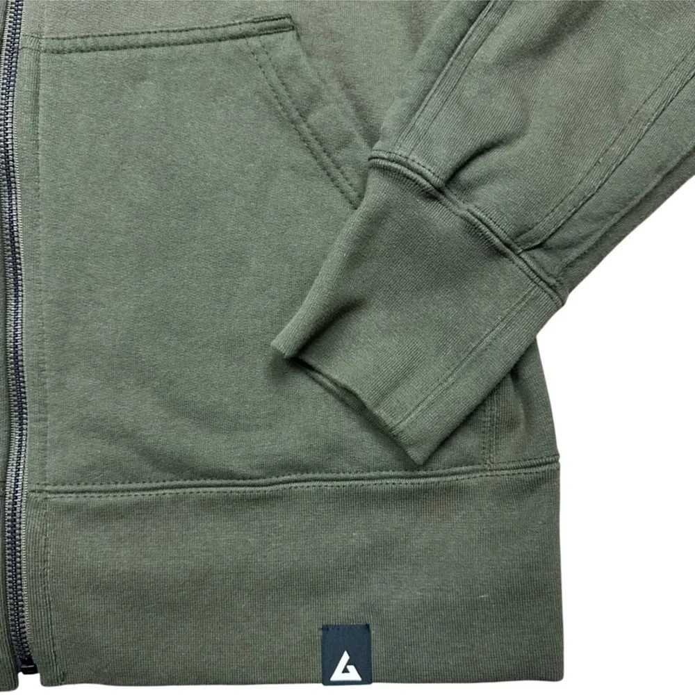 Men's American Giant Olive Green Hoodie Sweatshirt - Picture 4 of 7